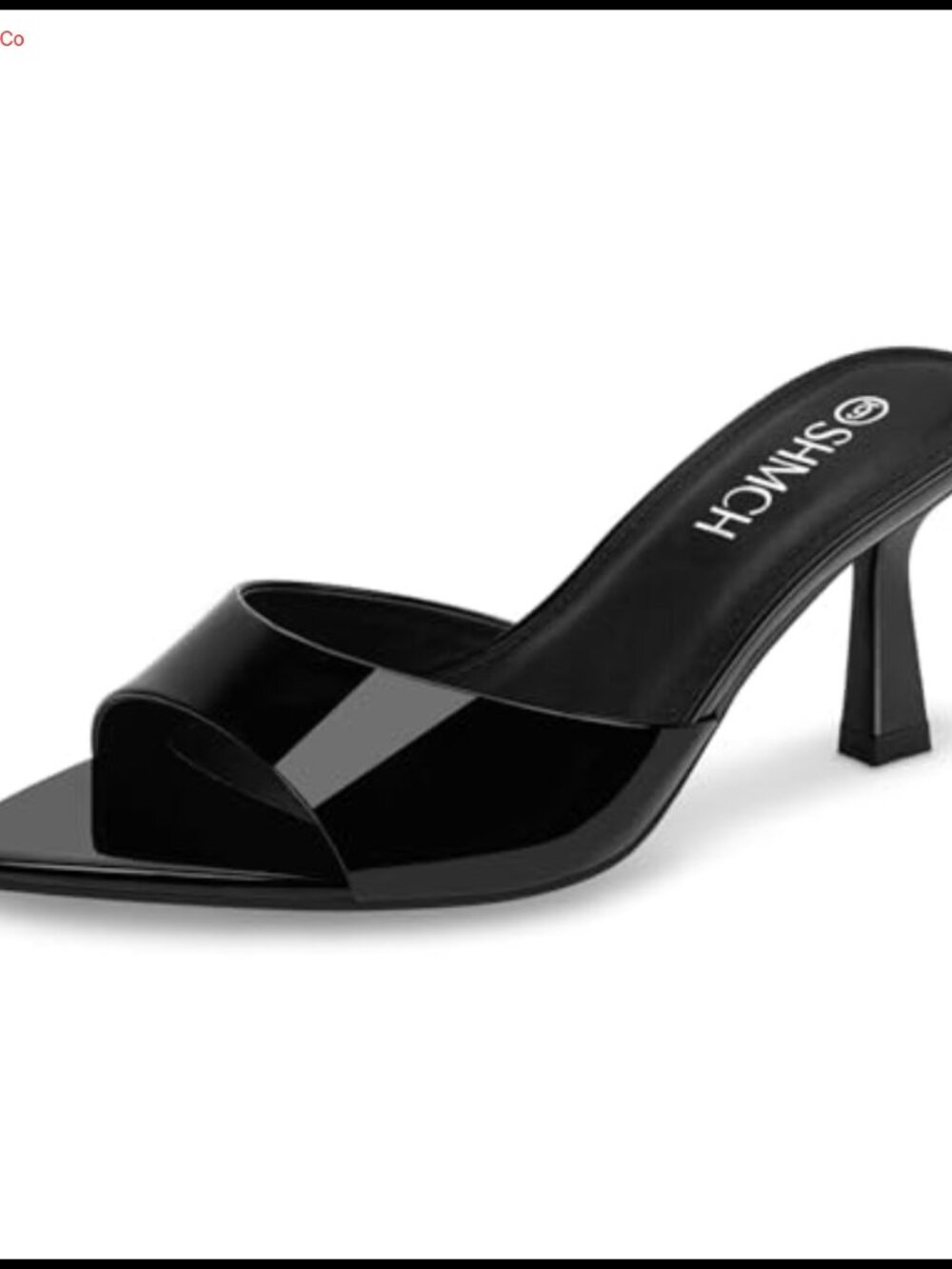 Women's Pointed Toe Slip On Kitten Heel Mule Sandals Open Toe Heeled Mules